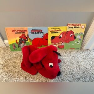 Clifford the Big Red Dog Set | Puppet | 4 Clifford Books